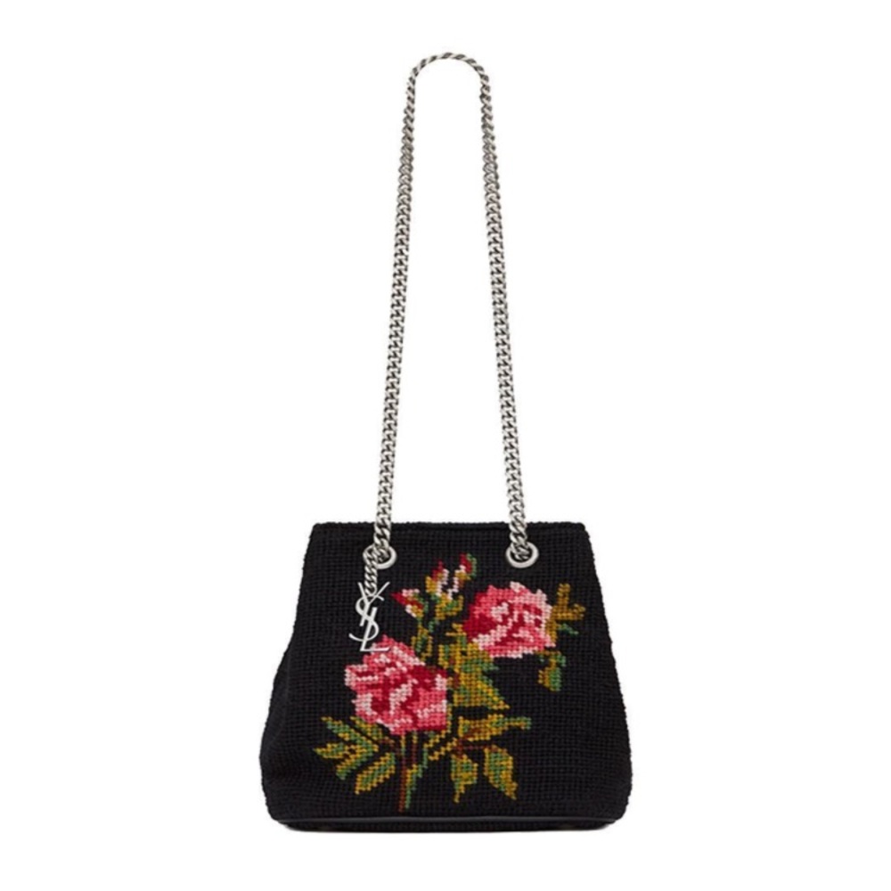 saint laurent emmanuelle Woven Baby Bucket Bag